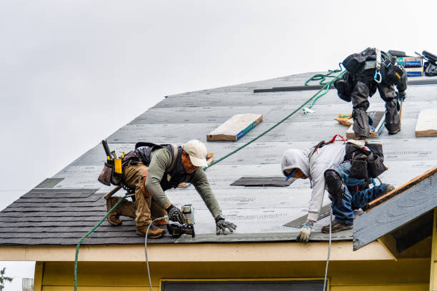 Professional Gutter Installation technician working in Goshen, NH